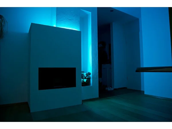 Luminea Alexa LED Streifen:RGBW-LED-Streifen-Erweiterung LAX-515, 5 M, 840 Lm, Warmweiß, IP44 11