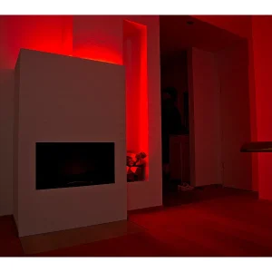 Luminea Alexa LED Streifen:RGBW-LED-Streifen-Erweiterung LAX-515, 5 M, 840 Lm, Warmweiß, IP44 44