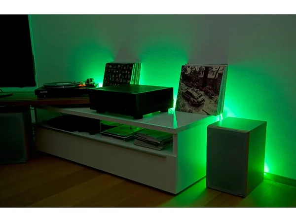 Luminea Alexa LED Streifen:RGBW-LED-Streifen-Erweiterung LAX-515, 5 M, 840 Lm, Warmweiß, IP44 21