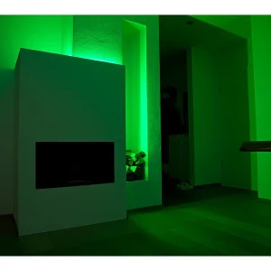 Luminea Alexa LED Streifen:RGBW-LED-Streifen-Erweiterung LAX-515, 5 M, 840 Lm, Warmweiß, IP44 46