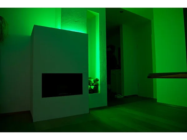 Luminea Alexa LED Streifen:RGBW-LED-Streifen-Erweiterung LAX-515, 5 M, 840 Lm, Warmweiß, IP44 14