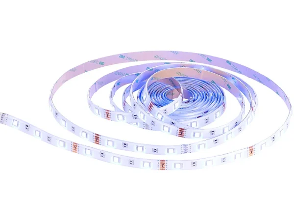 Luminea Alexa LED Streifen:RGBW-LED-Streifen-Erweiterung LAX-515, 5 M, 840 Lm, Warmweiß, IP44 6