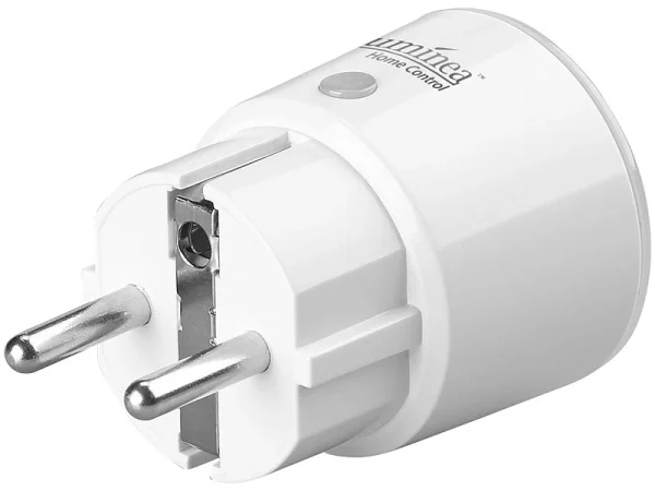Luminea Home Control Stromzähler Steckdose:Mini-WLAN-Steckdose Mit App Und Bluetooth, Für Alexa & GA, 16 A 6