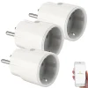 Luminea Home Control Zeitschaltuhr Mit App:3er-Set Mini WLAN-Steckdose, App, F. Amazon Alexa, Google Assist., 16A 52