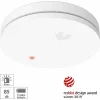 VisorTech Rauchmelder VdS 10 Jahre:Fotoelektrischer Rauchmelder, 10-J.-Batterie, VDS, Red Dot, Superslim 17