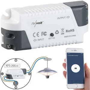 Revolt Smart-Switch Alexa:3er-Set Funk-Empfänger KFS-200.rc, Amazon Alexa & Google Assistant 27