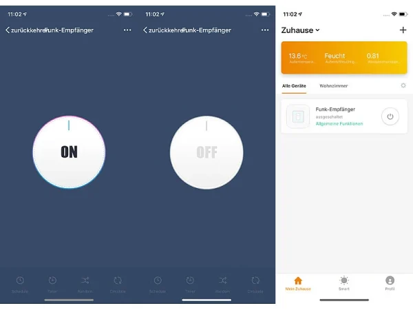 Revolt Smart-Switch Alexa:3er-Set Funk-Empfänger KFS-200.rc, Amazon Alexa & Google Assistant 9