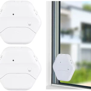 VisorTech Glasbruchsensor:8er-Set Extradünne Glasbruchmelder, 2 Stufen, 95 DB, 54 Monate 21