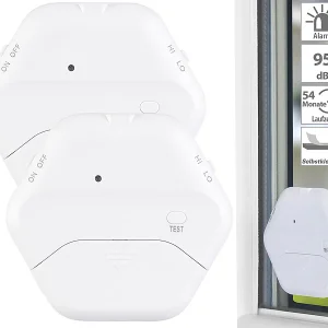 VisorTech Glasbruchsensor:8er-Set Extradünne Glasbruchmelder, 2 Stufen, 95 DB, 54 Monate 19