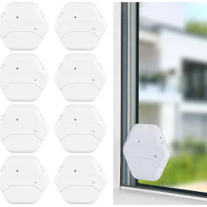 VisorTech Glasbruchsensor:8er-Set Extradünne Glasbruchmelder, 2 Stufen, 95 DB, 54 Monate 15