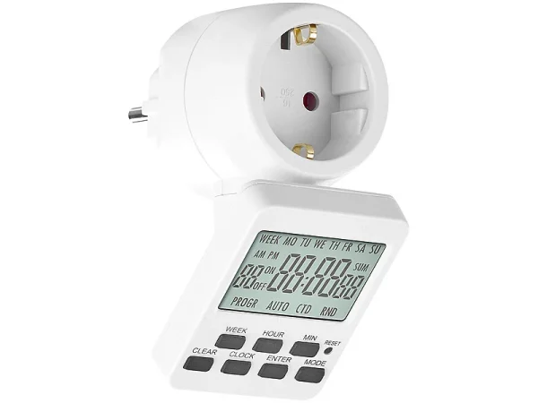Revolt Schaltuhr:Digitale Zeitschaltuhr Mit 180° Rotierbarem LCD-Display, 3.500 Watt 6