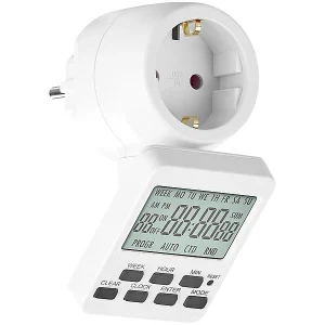 Revolt Zeitschalt-Uhren:4er-Set Digitale Zeitschaltuhren Mit 180° Rotierbarem LCD-Display 32