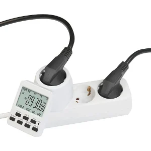 Revolt Schaltuhr:Digitale Zeitschaltuhr Mit 180° Rotierbarem LCD-Display, 3.500 Watt 12