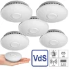 VisorTech Rauchmelder Brandschutz:5er-Set Vernetzbare Funk-Rauchmelder, 85 DB, VdS, 10-J.-Batterie 16