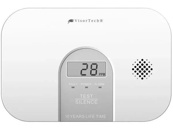 VisorTech Kohlenmonoxid Messgerät:4er-Set Kohlenmonoxid-Melder, 10-Jahres-Sensor, 85 DB, EN 50291 13