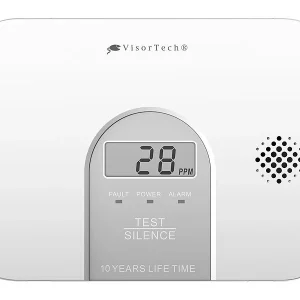 VisorTech CO Messgerät:Kohlenmonoxid-Melder, 10-Jahres-Sensor, Display, 85 DB, EN 50291 25