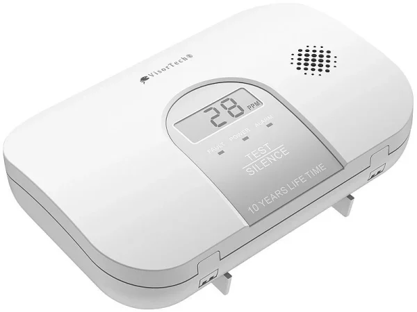 VisorTech CO Messgerät:Kohlenmonoxid-Melder, 10-Jahres-Sensor, Display, 85 DB, EN 50291 10