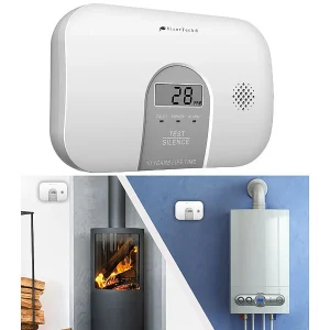 VisorTech CO Messgerät:Kohlenmonoxid-Melder, 10-Jahres-Sensor, Display, 85 DB, EN 50291 13