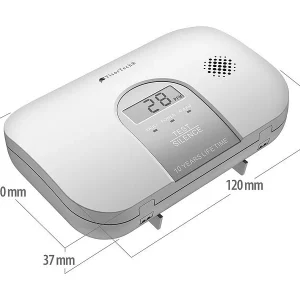 VisorTech CO Messgerät:Kohlenmonoxid-Melder, 10-Jahres-Sensor, Display, 85 DB, EN 50291 21