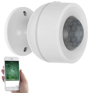 Luminea Home Control WLAN Thermostat:2er-Set WLAN-Bewegungsmelder, Temperatur- & Luftfeuchtigkeits-Sensor 25
