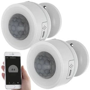 Luminea Home Control WLAN Thermostat:2er-Set WLAN-Bewegungsmelder, Temperatur- & Luftfeuchtigkeits-Sensor 17