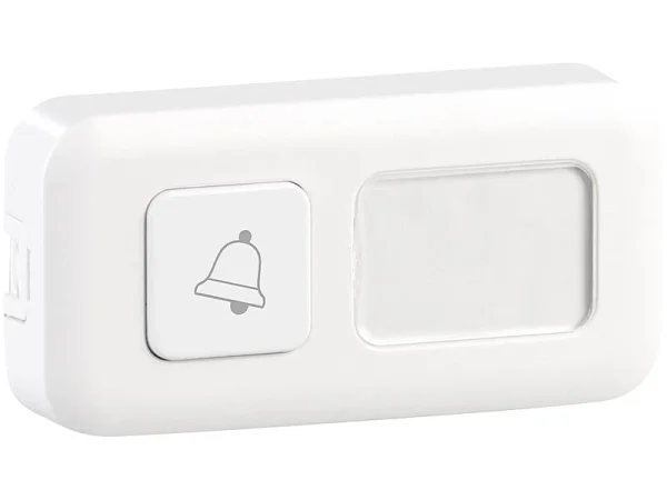 Somikon Klingel:WLAN-Steckdosen-Empfänger & Kinetischer Klingelknopf, App, 100m, 80dB 20