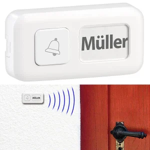Somikon Klingel:WLAN-Steckdosen-Empfänger & Kinetischer Klingelknopf, App, 100m, 80dB 28