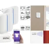 Somikon WLAN Türklingel:2 WLAN-Steckdosen-Empfänger, Kinetischer Klingelknopf, App, 100m, 80dB 20