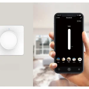 Luminea Home Control Smart Dimmer:2er-Set WLAN-Unterputz-Lichtschalter Mit Dreh- & Drück-Funktion, App 37