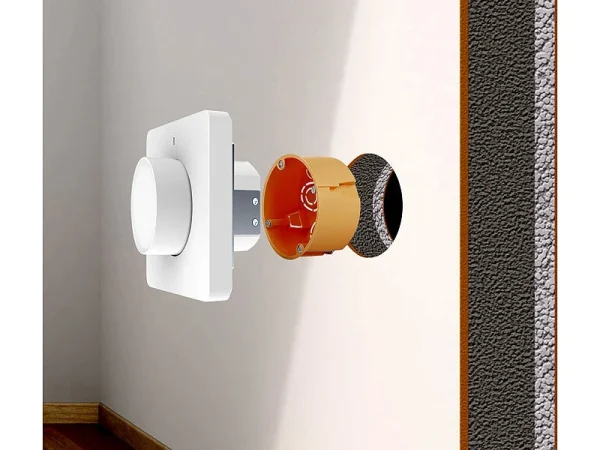 Luminea Home Control Smart Dimmer:2er-Set WLAN-Unterputz-Lichtschalter Mit Dreh- & Drück-Funktion, App 5