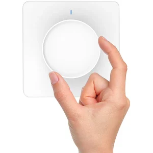 Luminea Home Control Smart Dimmer:2er-Set WLAN-Unterputz-Lichtschalter Mit Dreh- & Drück-Funktion, App 35