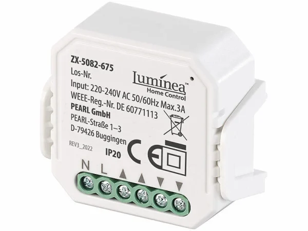 Luminea Home Control WLAN Rolladenschalter:2er-Set WLAN-Unterputzmodule Für Smarte Rollladen, App & Sprachbefehl 11