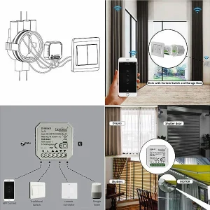 Luminea Home Control Rollladensteuerung:4er-Set WLAN-Unterputzmodule Für Smarte Rollladen, App & Sprachbefehl 14