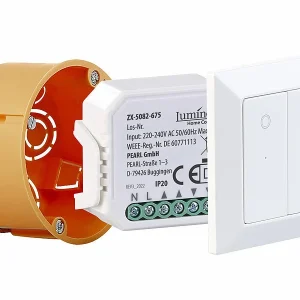 Luminea Home Control Rollladensteuerung:4er-Set WLAN-Unterputzmodule Für Smarte Rollladen, App & Sprachbefehl 16