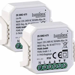 Luminea Home Control WLAN Rolladenschalter:2er-Set WLAN-Unterputzmodule Für Smarte Rollladen, App & Sprachbefehl 14