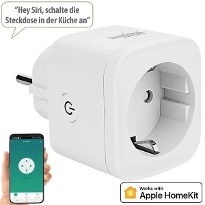 Luminea Home Control Funksteckdosen:WLAN-Steckdose, Apple-HomeKit-zertifiziert, Mit App & Sprachsteuerung 17