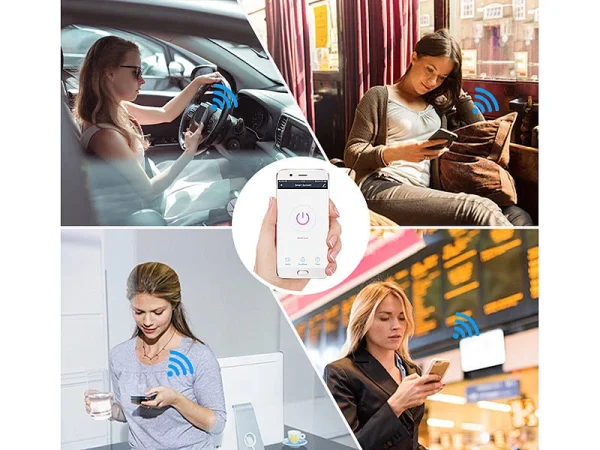 Luminea Home Control Funksteckdosen:WLAN-Steckdose, Apple-HomeKit-zertifiziert, Mit App & Sprachsteuerung 12
