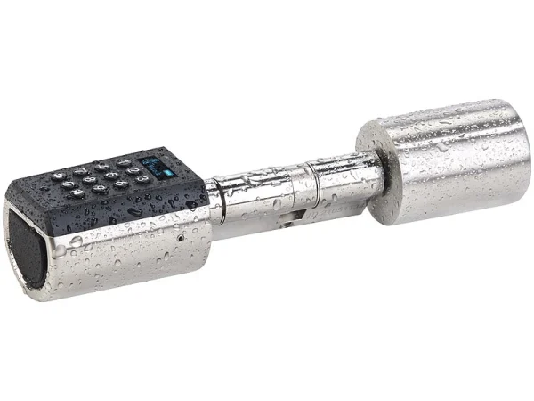 VisorTech Schloss:Elektronischer Tür-Schließzylinder, Transponder, App, IP65, M Gateway 7