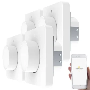 Luminea Home Control Alexa Dimmer-Schalter:4er WLAN-Lichtschalter & Dimmer Mit Dreh-/Drück-Funktion Und App 21