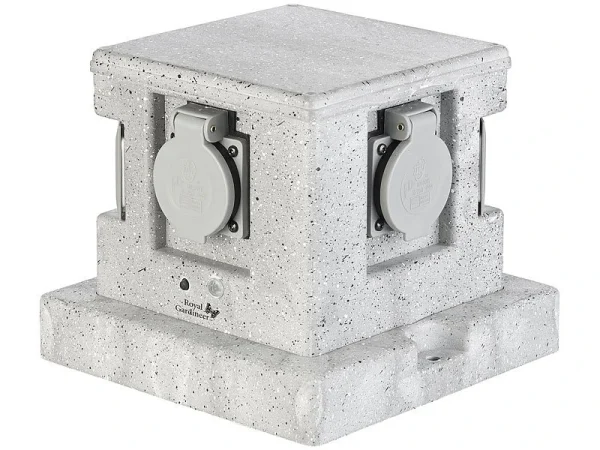 Royal Gardineer Steckdosenstein:4-fach-WLAN-Garten-Steckdose, App, Sprachbefehl, 16 A, 3.680 W, IP44 11