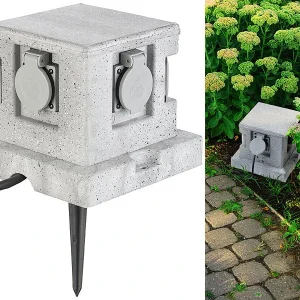 Royal Gardineer Steckdosenstein:4-fach-WLAN-Garten-Steckdose, App, Sprachbefehl, 16 A, 3.680 W, IP44 26