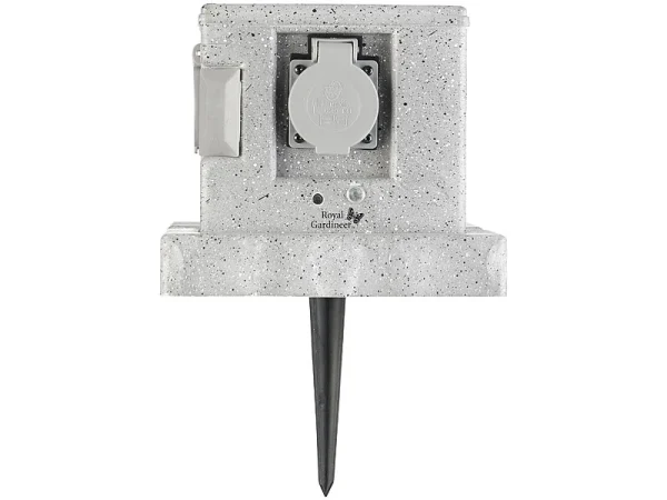 Royal Gardineer Steckdosenstein:4-fach-WLAN-Garten-Steckdose, App, Sprachbefehl, 16 A, 3.680 W, IP44 9