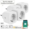 Luminea Home Control WLAN Steckdosen-Schalter:4er-Set WLAN-Steckdosen, Apple-HomeKit-zertifiziert, Sprachsteuerung 46