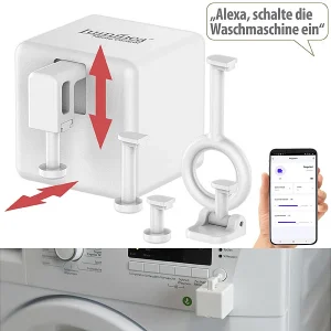 Luminea Home Control Funk-Schalter-Aufsätze:2er-Set Smarte Schalter-Aufsätze Für Kippschalter & Taster, Mit App 34