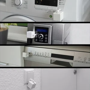 Luminea Home Control Funk-Schalter-Aufsätze:2er-Set Smarte Schalter-Aufsätze Für Kippschalter & Taster, Mit App 20