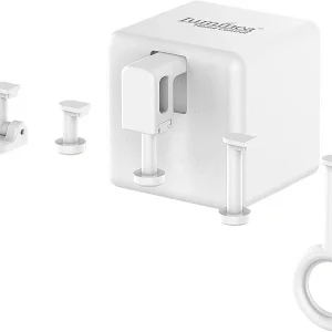 Luminea Home Control Funk-Schalter-Aufsätze:2er-Set Smarte Schalter-Aufsätze Für Kippschalter & Taster, Mit App 24