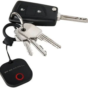 PEARL Koffer Alarm:4in1-Mini-Schlüsselfinder M. BT, App & GPS-Ortung, 80 DB, 4er-Set 40