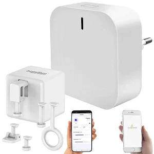 Luminea Home Control Smarter Schalter Aufsatz:Schalt-Aufsatz Für Kippschalter & Taster, Bluetooth Mit WLAN Gateway 24