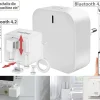 Luminea Home Control Smarter Schalter Aufsatz:Schalt-Aufsatz Für Kippschalter & Taster, Bluetooth Mit WLAN Gateway 26