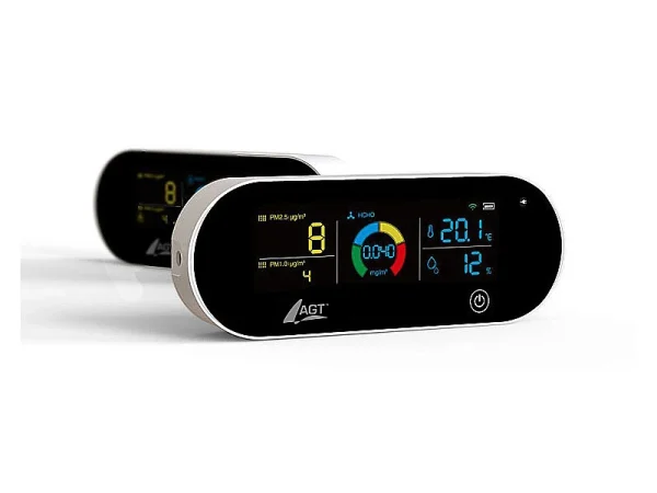 AGT Luftmesser:5in1-Akku-Luftqualitätsmesser, HCHO, PM1/2,5, Temperatur U.v.m., App 13